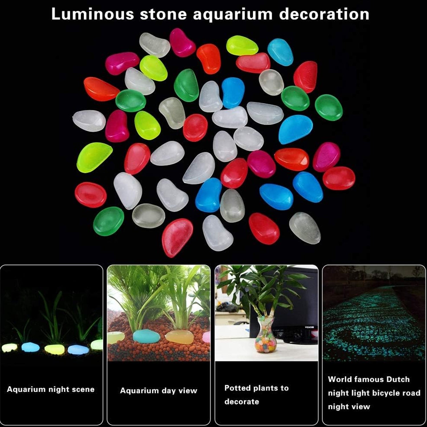 Multi-Color Decorative Stone for Garden / Lawn / Aquarium Fish Tank Gravel / Flower Pots Decoration Pebbles for Fish Bowl & All Purpose Attractive Stone Set Multi-Color Decorative Stone for Garden / Lawn / Aquarium Fish Tank Gravel / Flower Pots Decoration Pebbles for Fish Bowl & All Purpose Attractive Stone Set